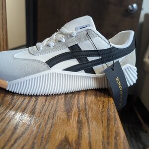 Women's White and Black Athletic Shoes